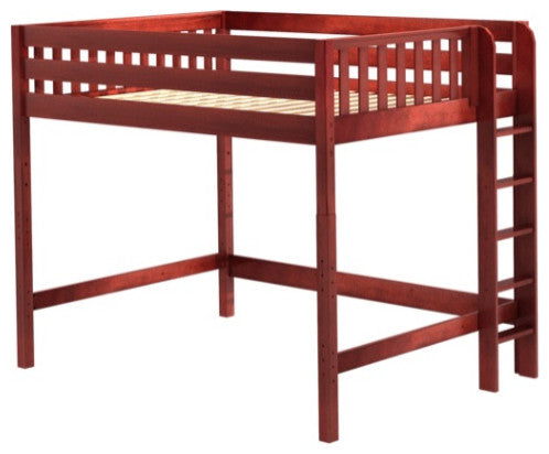Becks Queen Size Loft Bed, Chestnut