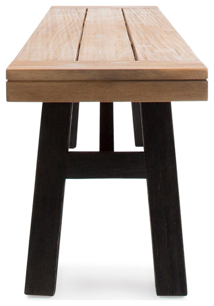 GDF Studio Arlington Brushed Gray Acacia Wood Dining Set