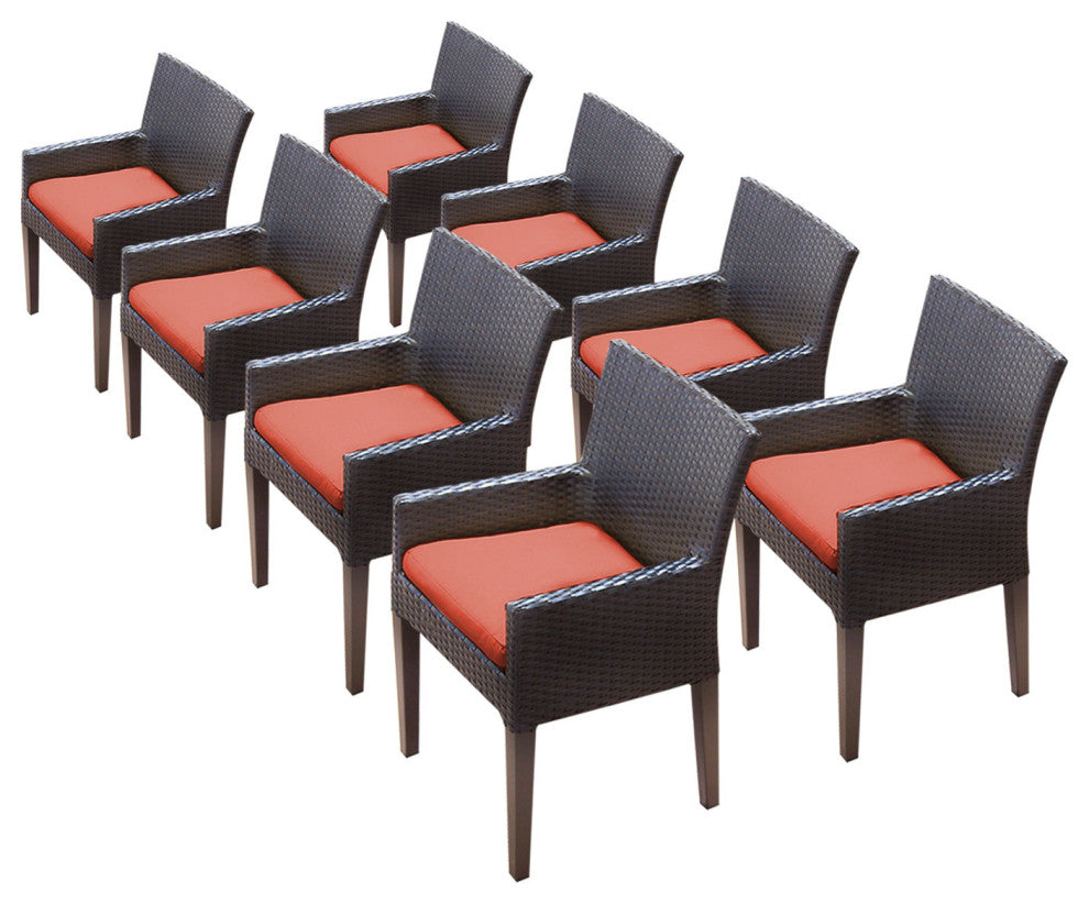 8 Napa Dining Chairs With Arms