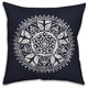 Navy Medallion 1 18x18 Spun Poly Pillow