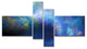 Perfect Whirlwind Starry Sky, Abstract Canvas Art Print, 60"x32", 4 panels