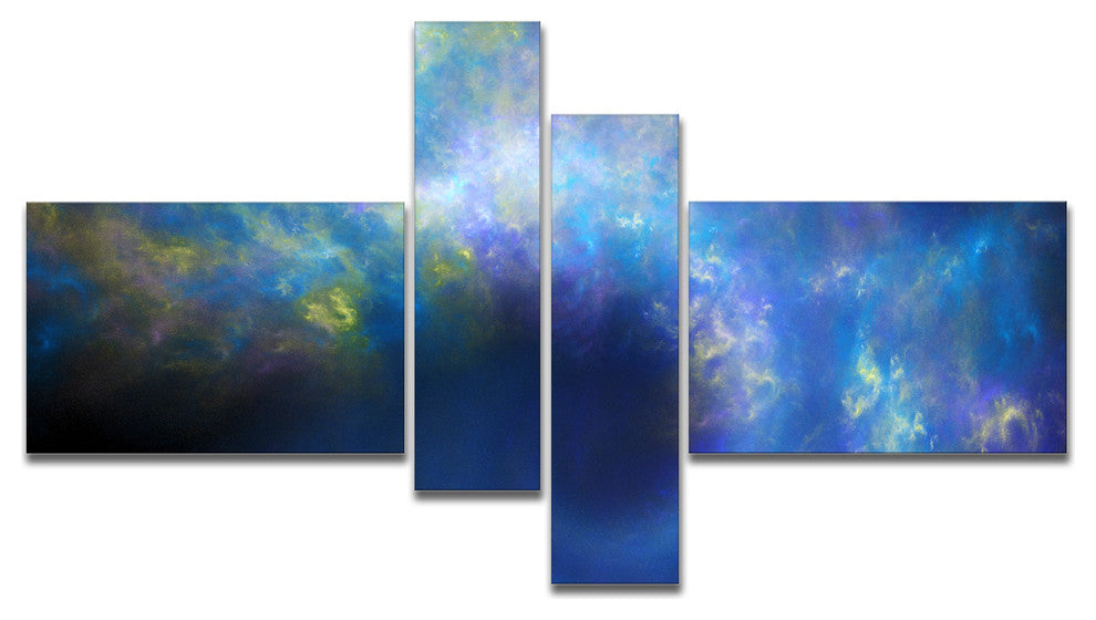 Perfect Whirlwind Starry Sky, Abstract Canvas Art Print, 60"x32", 4 panels