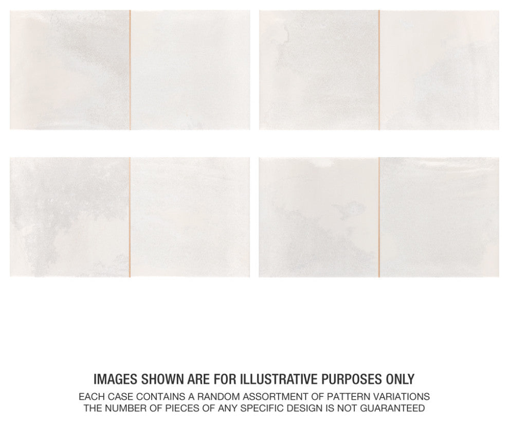 Kings Luxe Tradition Square White Ceramic Wall Tile