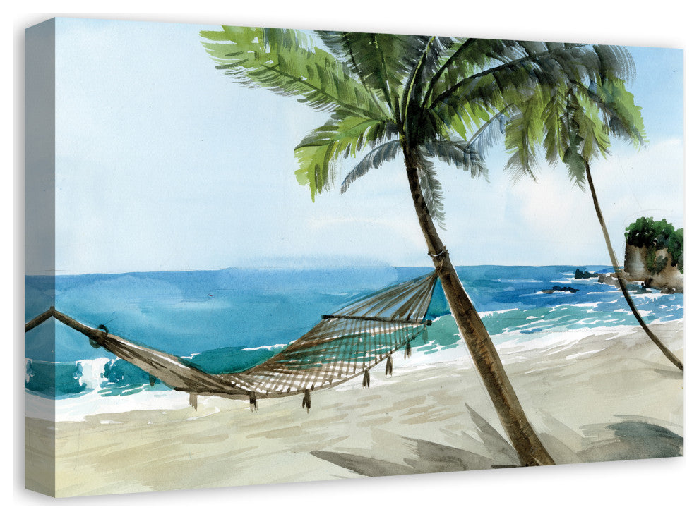 Hammock Seascape 24x16 Canvas Wall Art