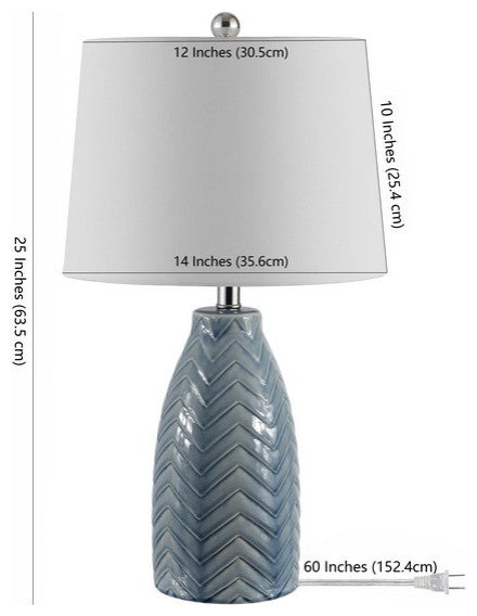 Safavieh Naji Glass Table Lamp Blue, Grey