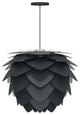 Aluvia Hardwired Pendant, Anthracite/Black, Medium