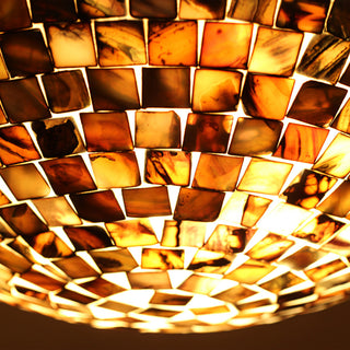 Chloe Lighting Crown Mosaic-Style 2-Light Ceiling-Flush Fixture 12" Wide