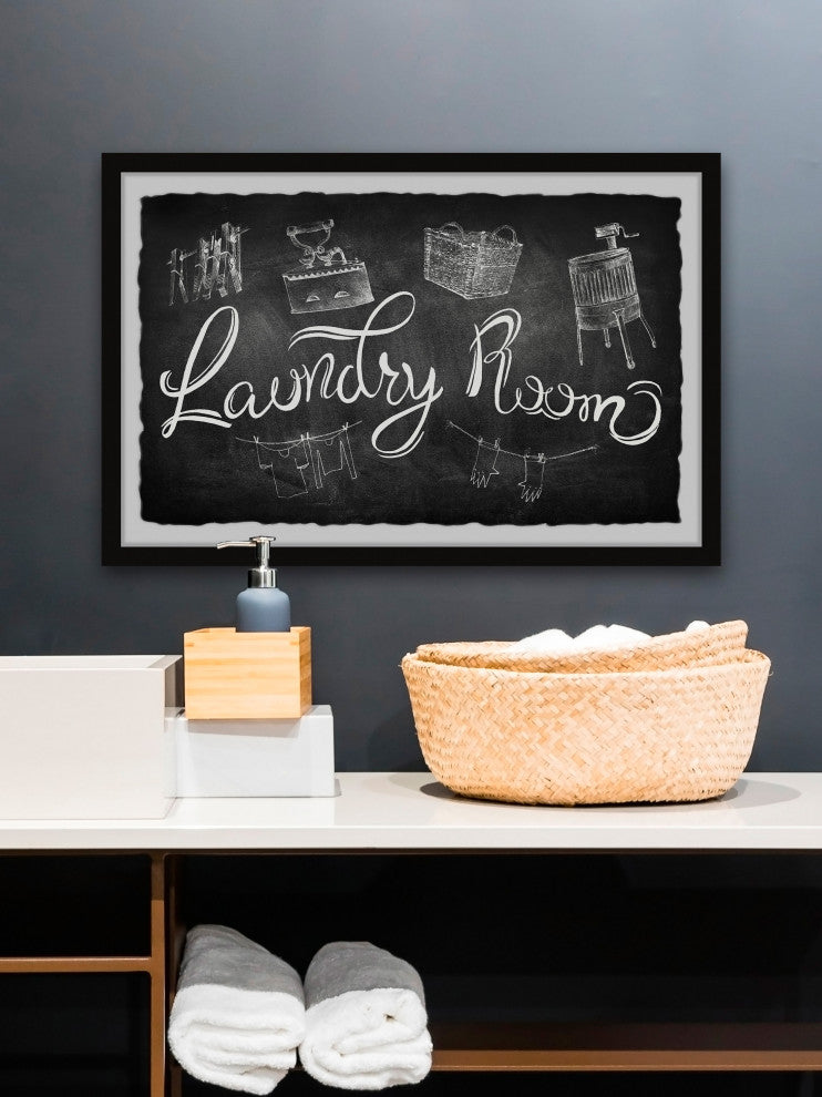 "Laundry Room" Framed Painting Print, 30x20