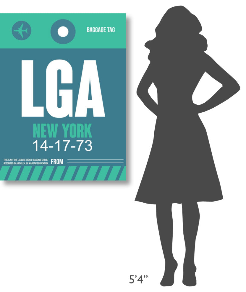 "LGA New York Luggage Tag 2" Fine Art Print