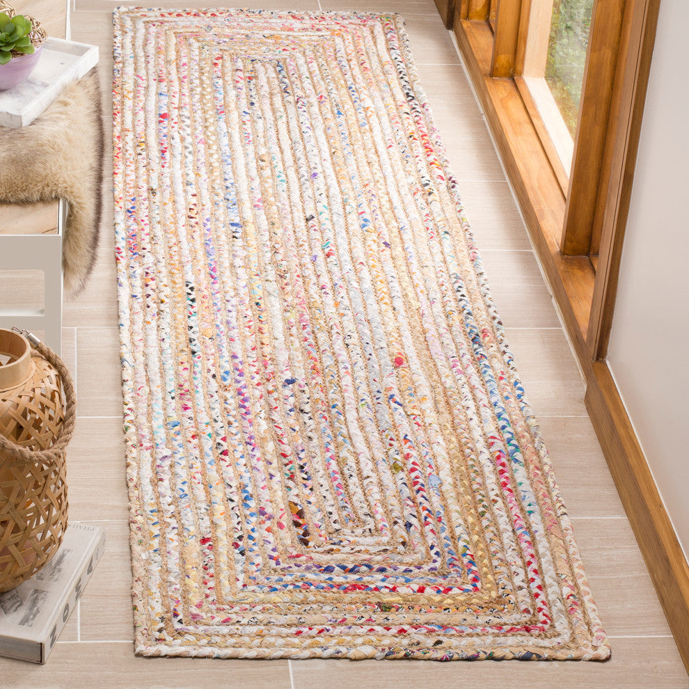 Safavieh Cape Cod Collection CAP202 Rug, Beige/Multi, 2'3"x8'