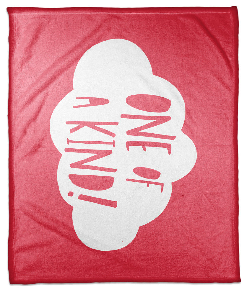 One of a Kind Red Cloud 50x60 Coral Fleece Blanket