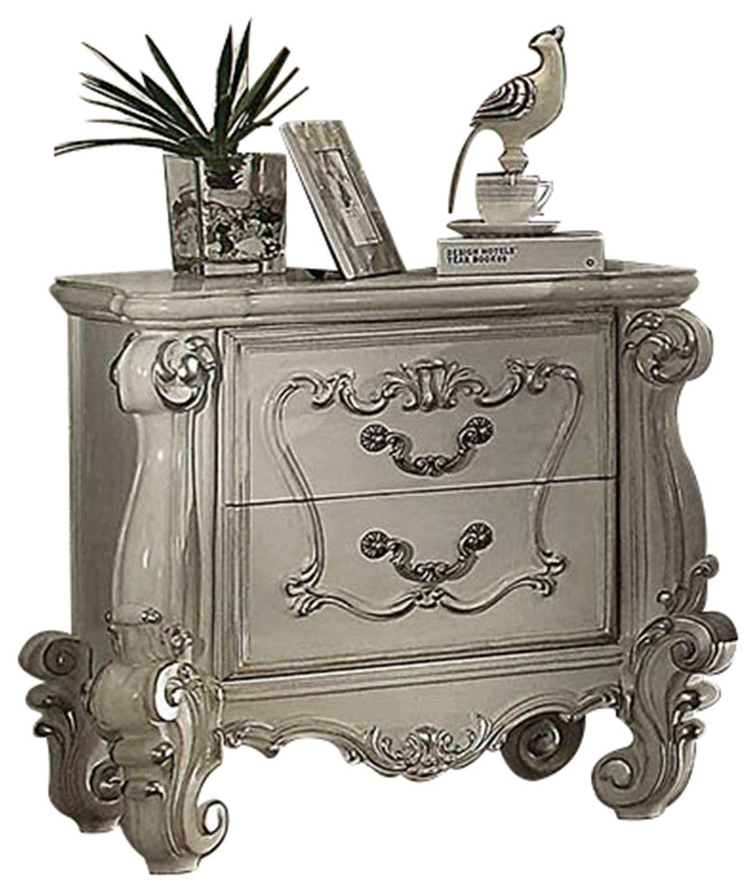 Acme Versailles Nightstand, Bone White 21133