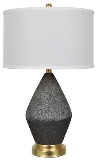 Tange Black Stone Table Lamp, 28"