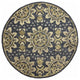 5" Round Gray and Beige Decorative Area Rug