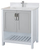 Florin Collection 30" Bathroom Vanity With Sink, Mirror, Countertop, Gray