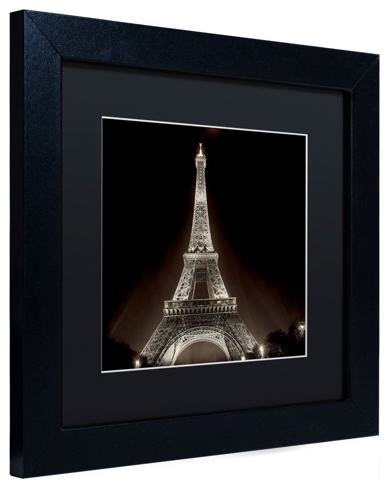 Alan Blaustein ''Tour Eiffel II'' Art, Black Frame, Black Mat, 11x11