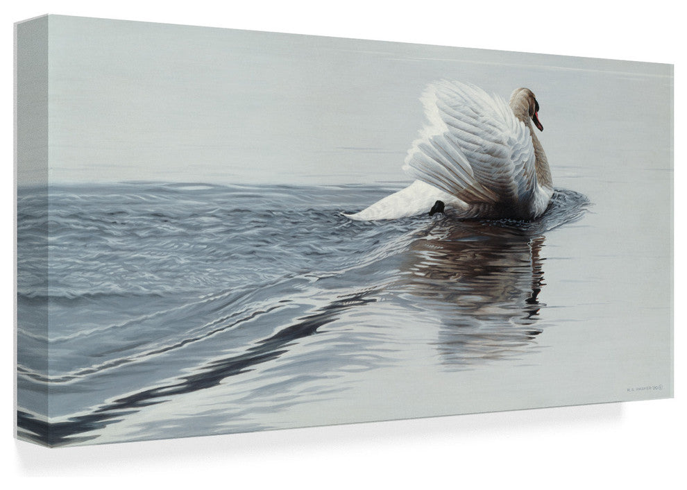 Ron Parker 'Gliding Swan' Canvas Art, 19"x10"