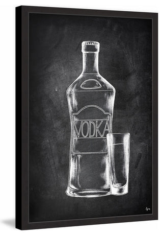 "Vodka Bottle" Framed Painting Print, 16"x24"