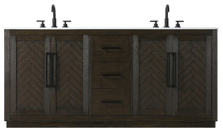 Elegant Lighting VF29072D Chase 72" - Chocolate Oak