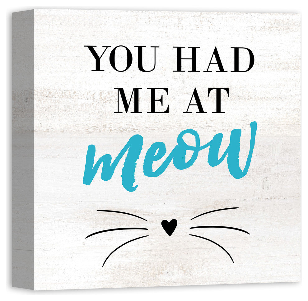 Designs Direct Had Me At Meow 16x16 Canvas Wall Art