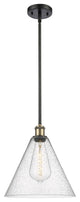 Innovations 516-1S-BAB-GBC-124-LED 1-Light Mini Pendant, Black Antique Brass