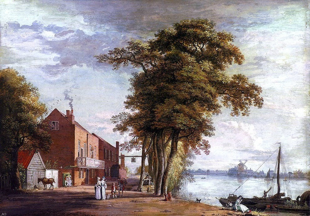 Paul Sandby The Spread Eagle Tavern Millbank, 18"x27" Wall Decal