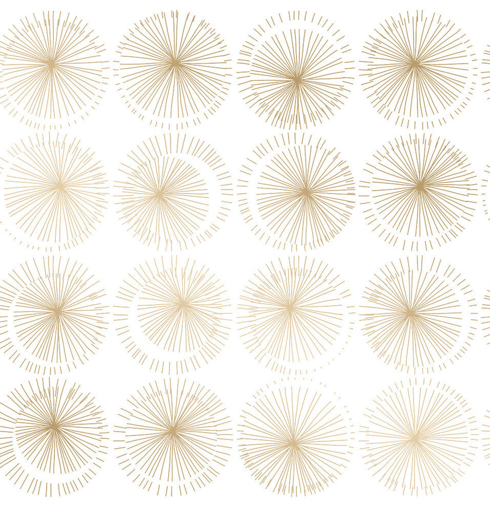 Goodbye Moon Metallic Gold Peel and Stick Wallpaper