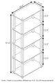 5-Tier Multipurpose Shelf Display Rack With Square Tubes, Walnut/Brown