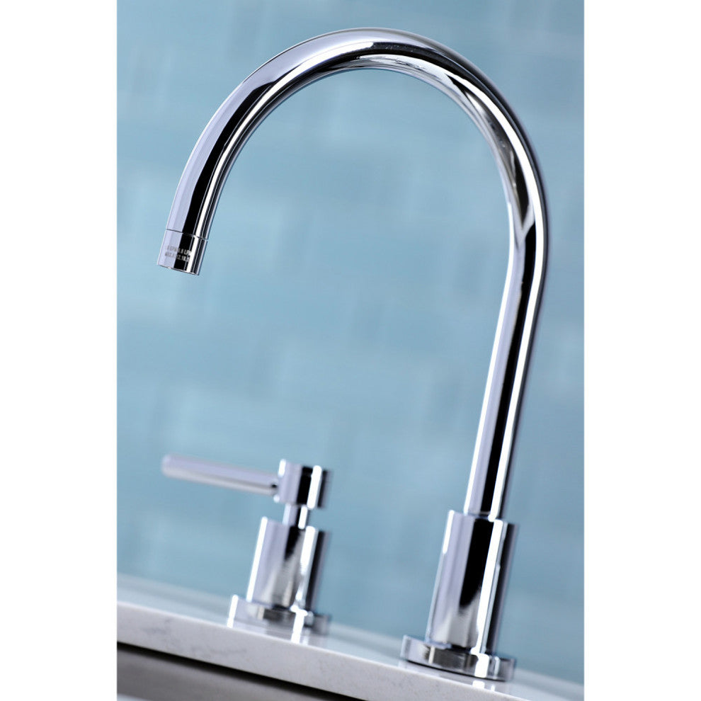 Kingston Brass Widespread Kitchen Faucet, Polished Chrome