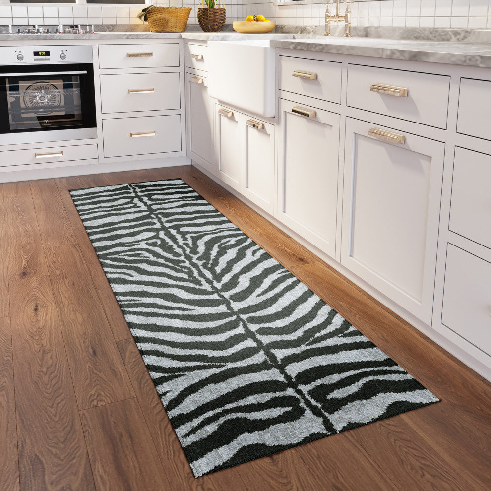 Indoor/Outdoor Mali ML1 Flannel Machine Washable 2'3" x 12' Runner Rug