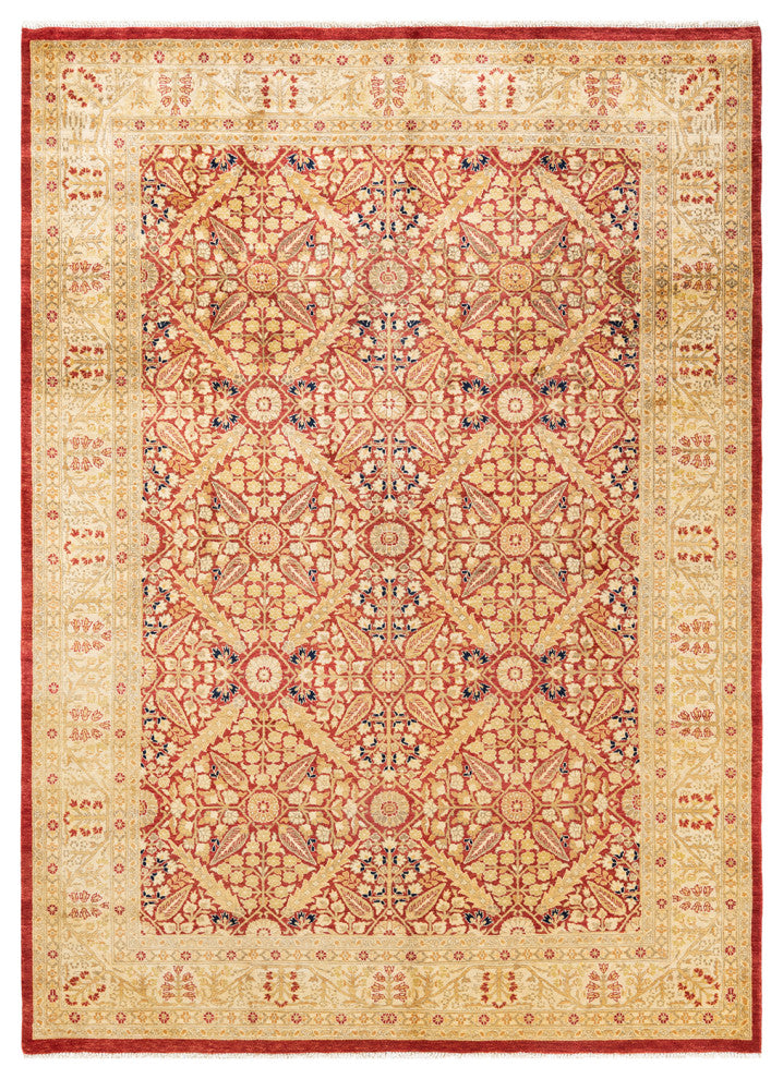 Mogul, One-of-a-Kind Hand-Knotted Area Rug Orange, 6' 2" x 8' 6"