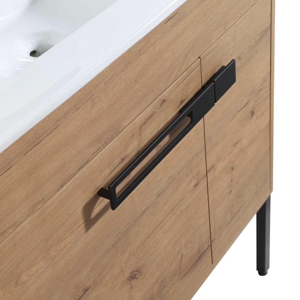 BNK 36 Inch Freestanding Bathroom Vanity With Sink, With Soft Close Doors, Imitative Oak