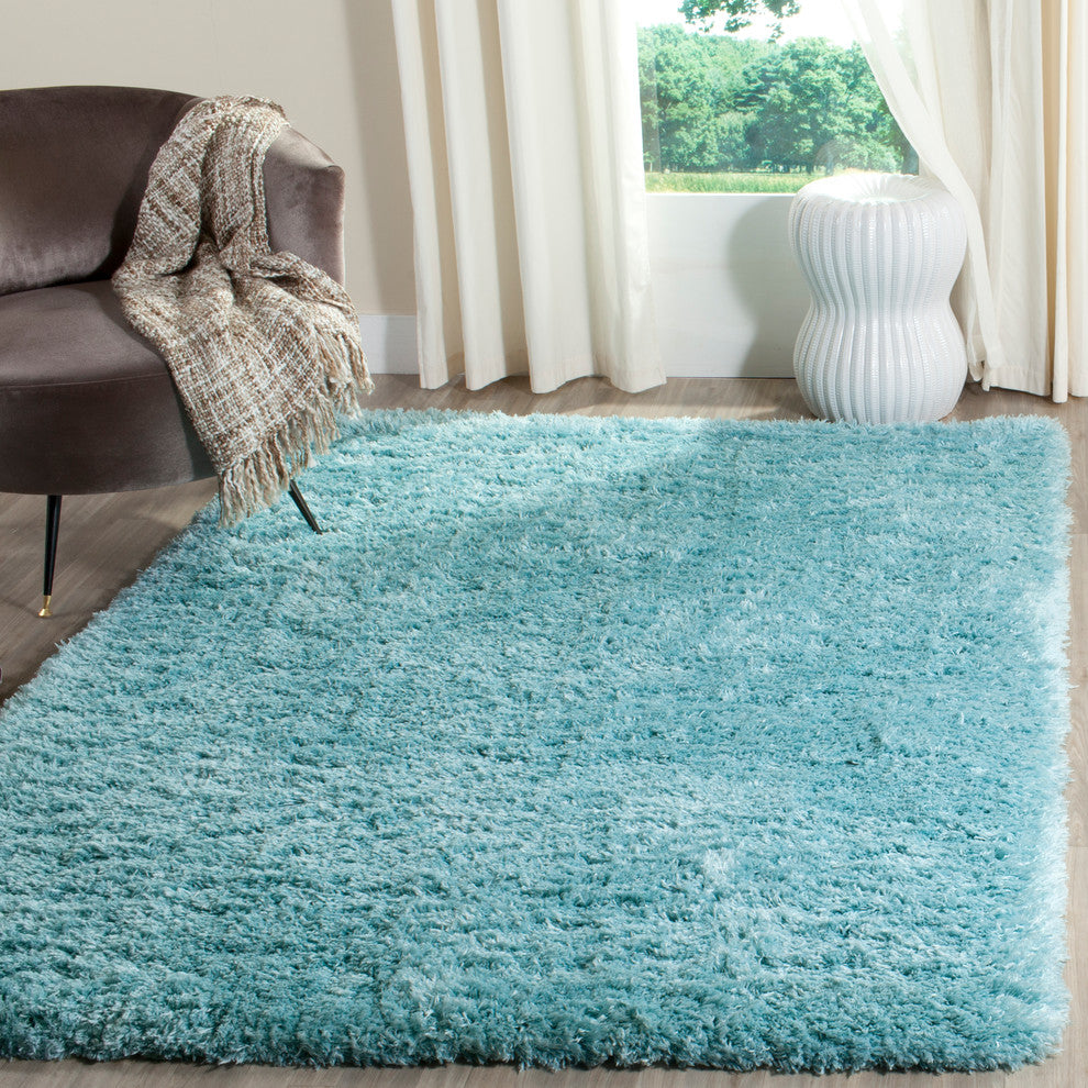 Safavieh Polar Shag Psg800T Rug, Light Turquoise, 4'x6'