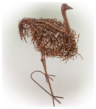 Metal Ostrich Statue