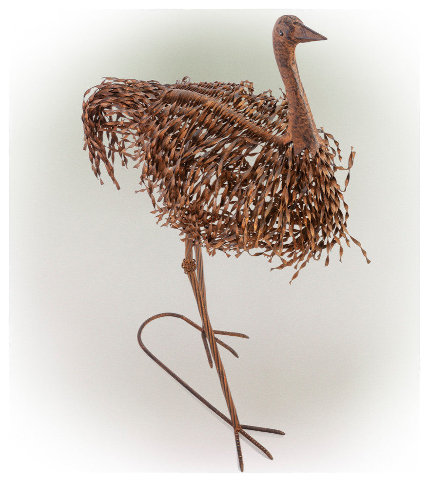 Metal Ostrich Statue