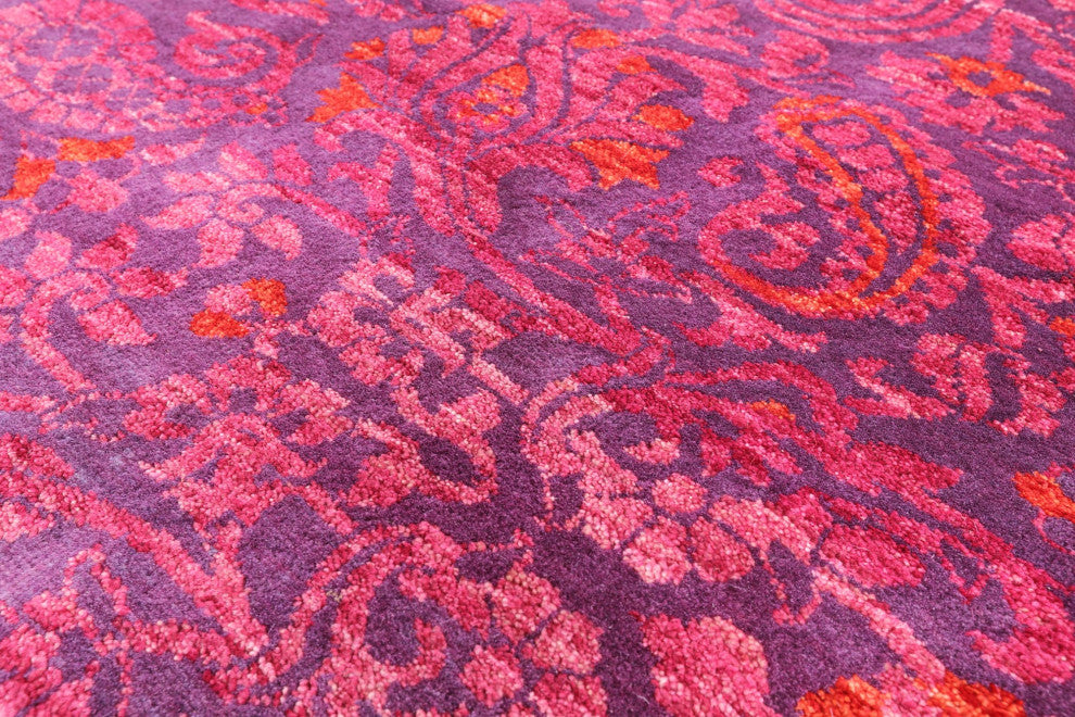 9' 0" X 11' 9" William Morris Hand-Knotted Wool Rug Q4554