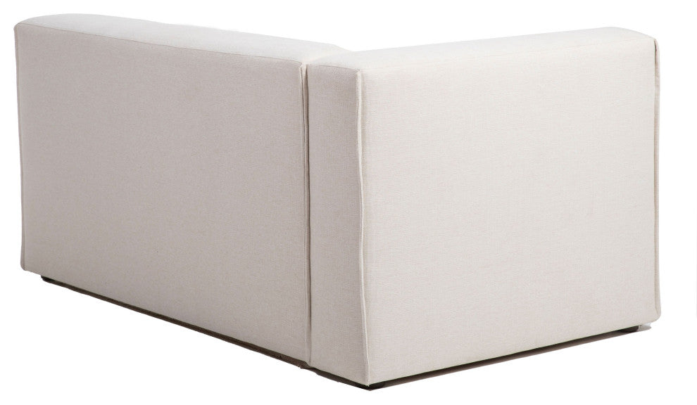 Premium 66" Upholstered Sectional Sofa, Beige