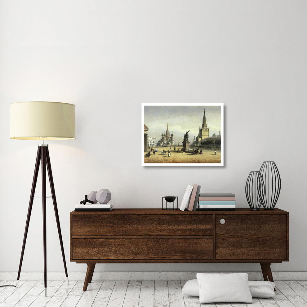 "View Of Red Square (from Moscow And The Suburbs)" Paper Art, 32"x24"