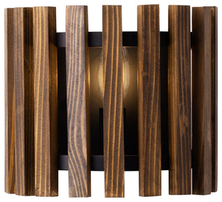 Varaluz 387W01 Suratto 7" Tall Wall Sconce - Matte Black / Honey Blonde