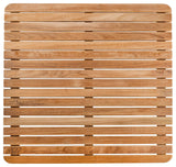 Nordic Style Teak Natural Square Shower and Bath Mat 24"x24"