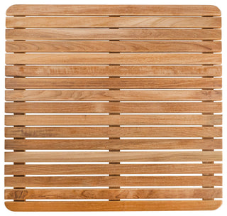 Nordic Style Teak Natural Square Shower and Bath Mat 24"x24"