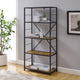 63" Rustic Industrial Bookcase - Rustic Oak