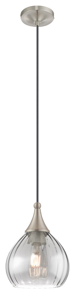 Livex Lighting Brushed Nickel 1-Light Mini Pendant