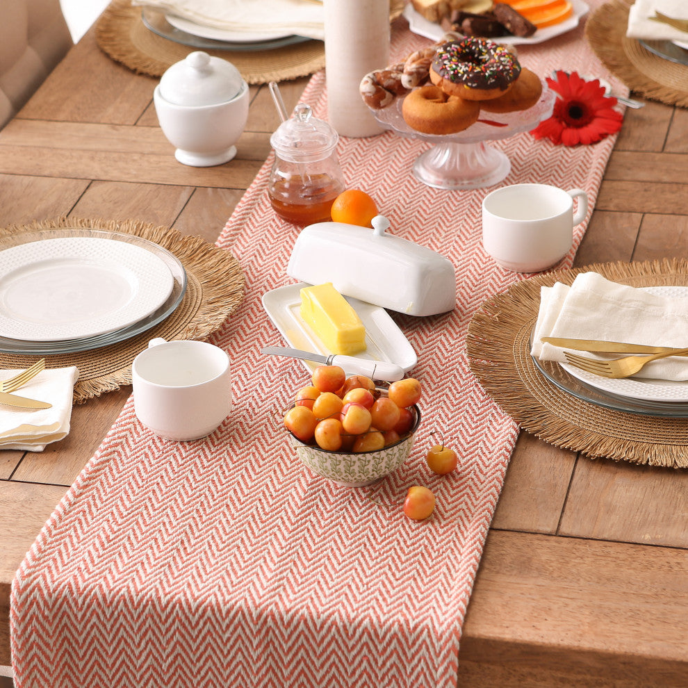 Spice Chevron Table Runner 15x72