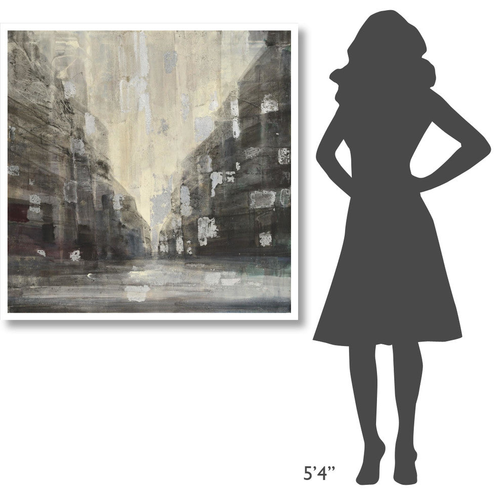 "Silver City" Digital Paper Print by Albena Hristova, 42"x42"