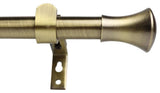 5/8" Adjustable Buckingham Drapery Rod, 48"-84", Antique Brass