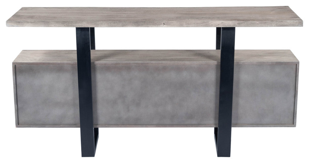 Butler Raitis Gray Wood and Metal Sideboard