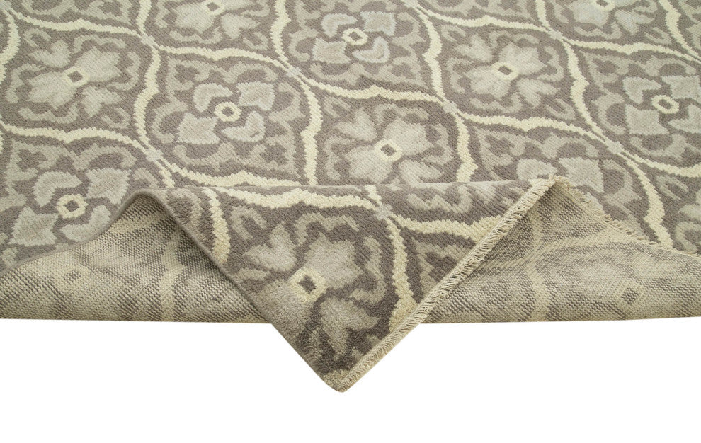 Rug N Carpet - Hand-Knotted Oriental 9' 10" x 13' 9" Unique Grey Oushak Rug