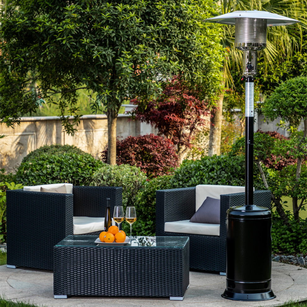 Legacy Heating 47,000 BTU Standing Propane Patio Heater, Hammered Black