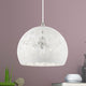 Livex Lighting Chantilly 3 Light White With Brushed Nickel Accents Large Pendant